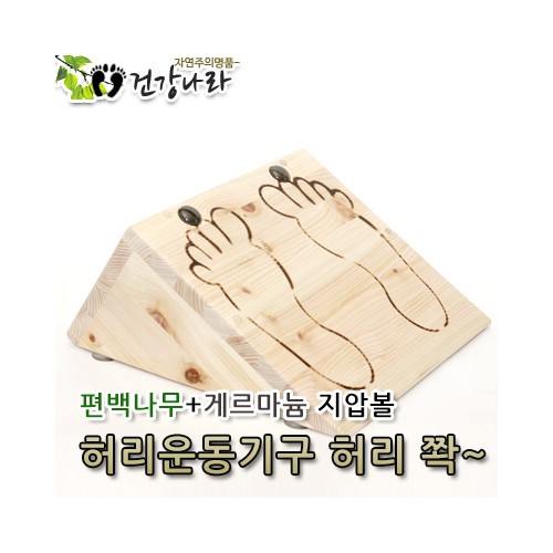 편백나무+게르마늄지압볼 허리운동기구
